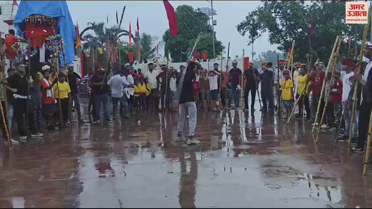 VIDEO : town of Ballia was covered with saffron flags Jai Shri Ram was heard all around