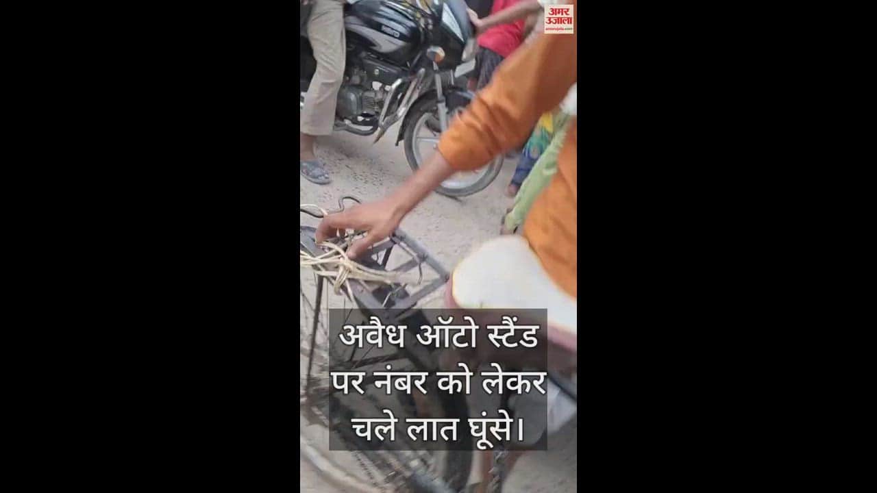 VIDEO : अवैध ऑटो स्टैंड पर दबंगई, नंबर को लेकर चले लात घूंसे