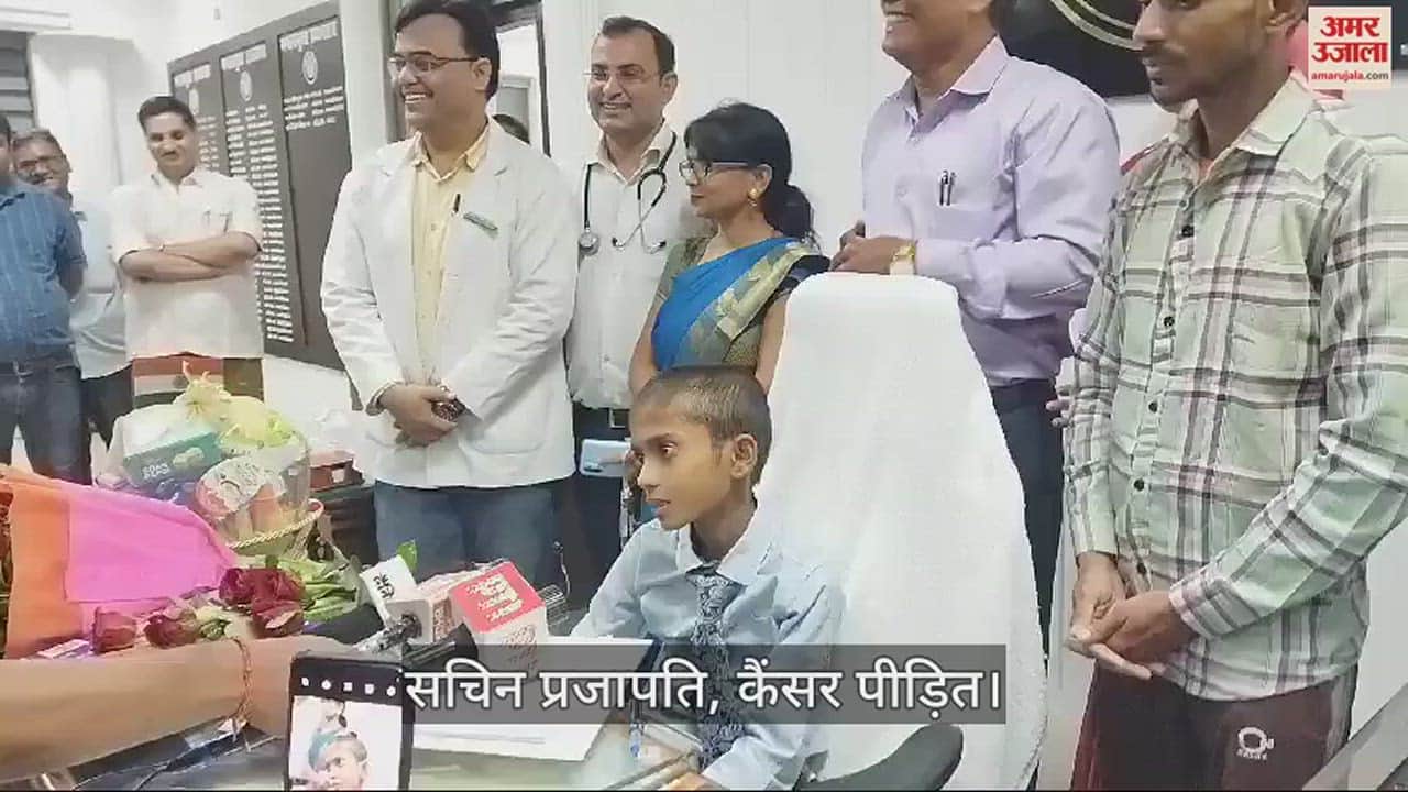 VIDEO : Prayagraj: Cancer patient Sachin Prajapati became the commissioner of Prayagraj for 10 minutes, NGO fulfilled the dream.