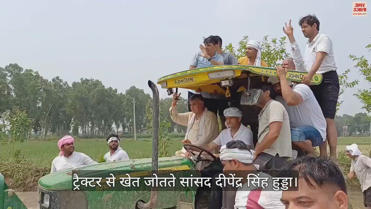 VIDEO : Haryana: सांसद दीपेंद्र हुड्डा को ट्रैक्टर जोतते देख सब हैरान, ट्यूबवेल पर नहाये, खेतों में ही खाना खाया