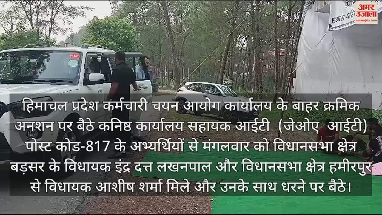 VIDEO : BJP MLA sat on a hunger strike with JOA IT candidates in Hamirpur