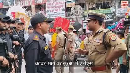 VIDEO : ATS takes charge of security on Kanwar route in Muzaffarnagar UP