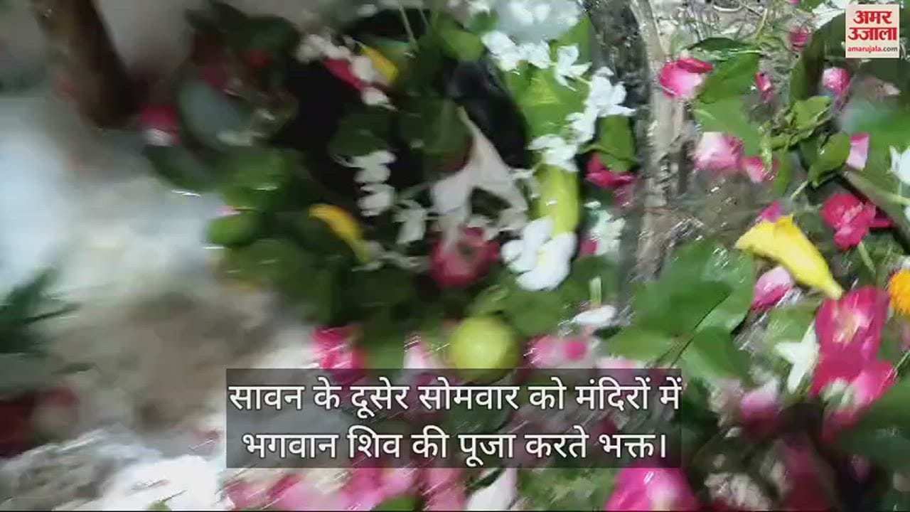 VIDEO : Crowd of devotees gathered in temples on the second Monday of Sawan
