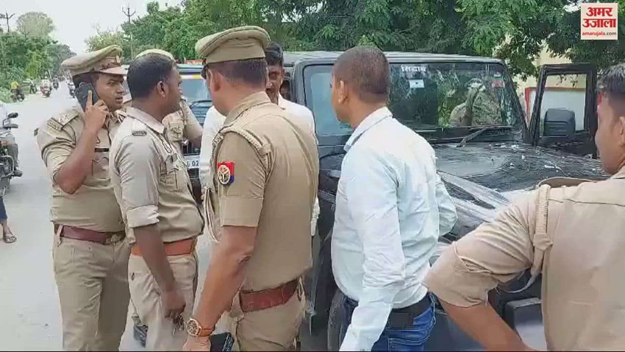 VIDEO : Celebrating birthday on Thar proved costly in mau SP reprimanded and then seized the car