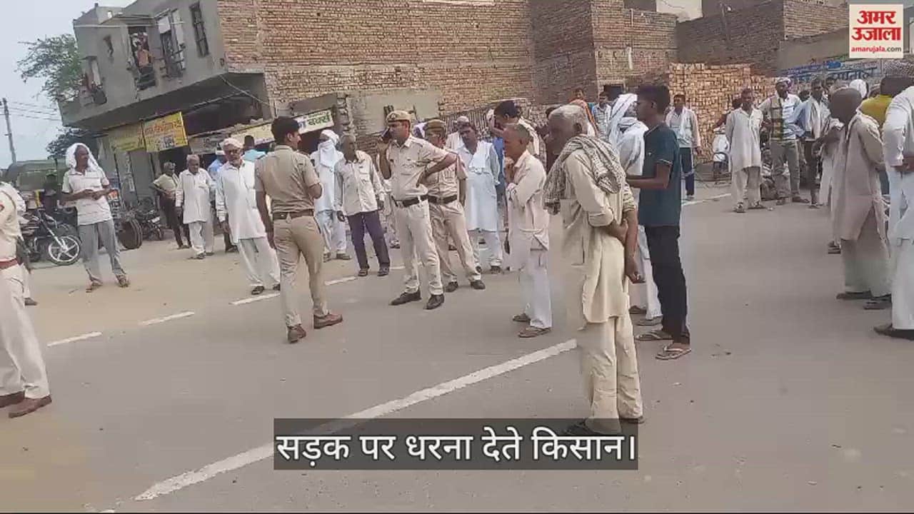 VIDEO : नहर का पानी नहीं मिलने से परेशान किसानों ने चंडीगढ़-भिवानी रोड किया जाम
