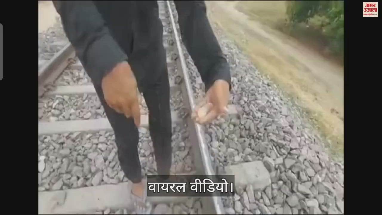 VIDEO : Reel intoxication put him behind bars, kept a bicycle and brick on the railway track, tied a hen to it Allahabad BureauAllahabad Bureau