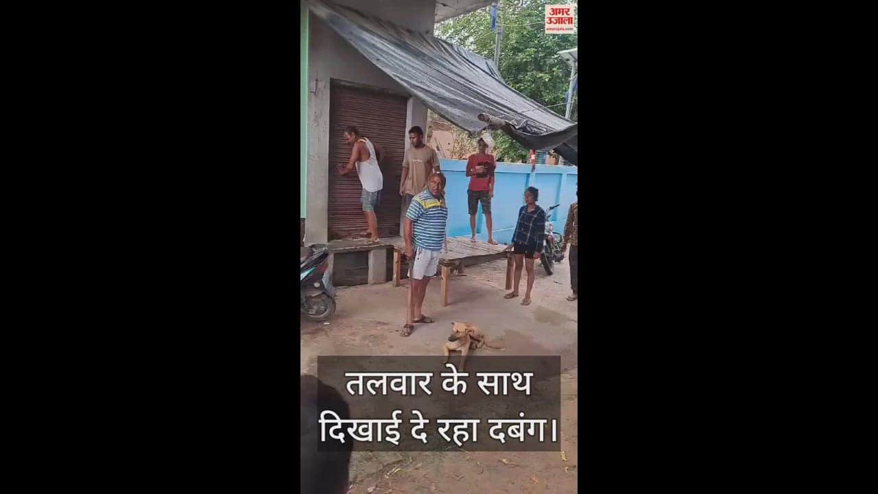 VIDEO : आंबेडकर पार्क पर कब्जे का प्रयास, ग्रामीणों ने रोका तो दबंग ने निकाली तलवार; वीडियो हुआ वायरल