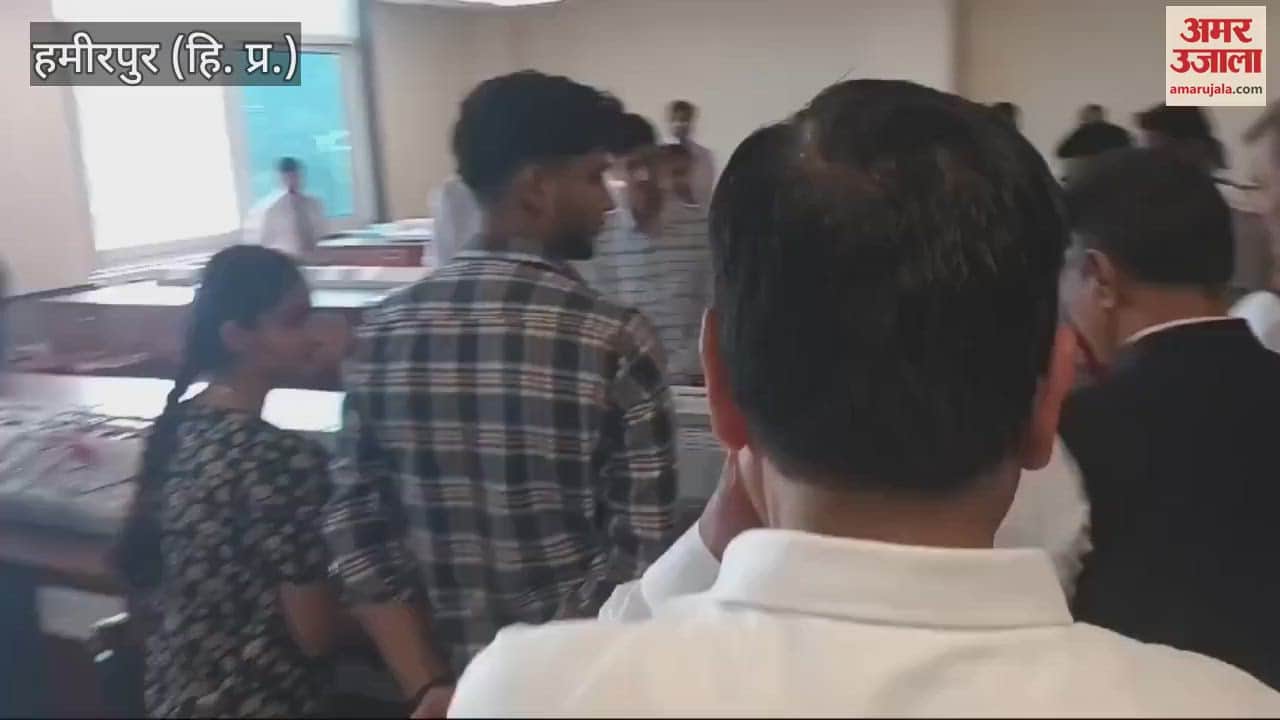 VIDEO : Technical Education Minister Rajesh Dharmani reached Himachal Pradesh Technical University Hamirpur