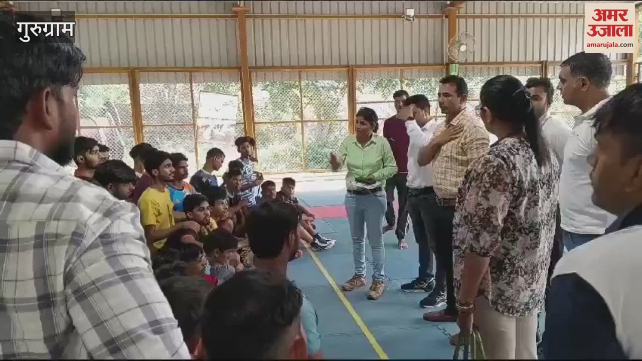 VIDEO : no arrangement in Gurugram University players gave trials in Tau Devi Lal Stadium