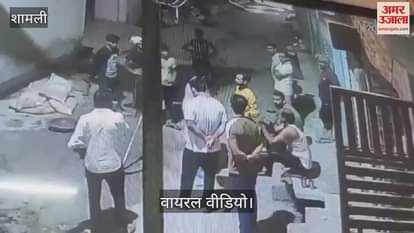 VIDEO : Shamli: Councilman beats up youth for protesting against poor quality road construction material, watch video