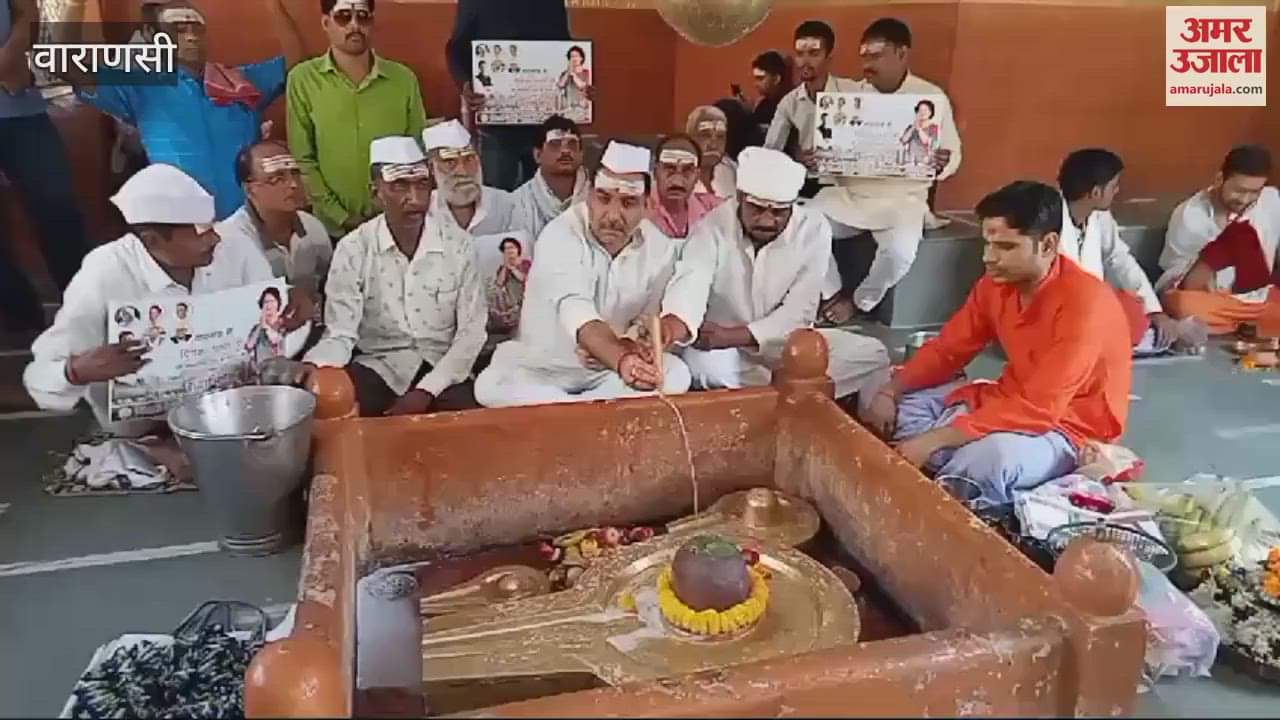 VIDEO : Congress workers performed Rudrabhishek for Priyanka Gandhi victory in Wayanad by-election