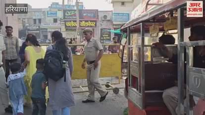 VIDEO : Due to crowd in Kaithal, movement of four wheelers stopped in the main market