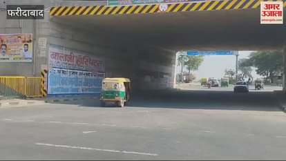 VIDEO : Traffic of heavy vehicles stopped at Ballabhgarh Chandavali Chowk