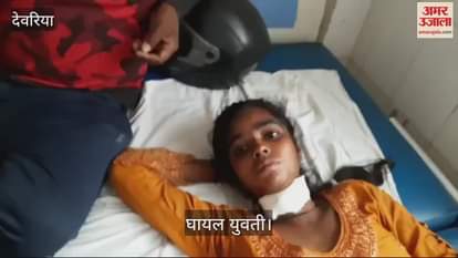 VIDEO : In Deoria, youth riding a bike stabbed a girl and injured her, condition critical