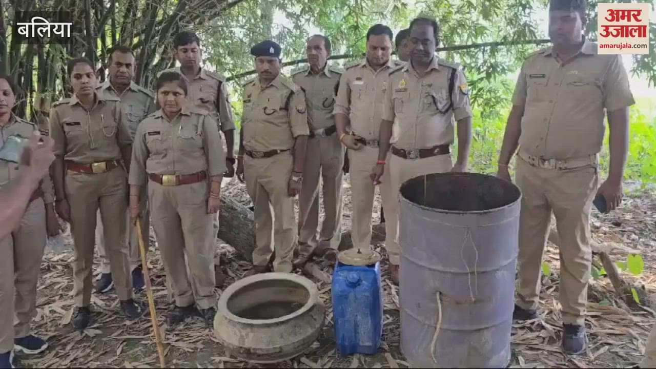 VIDEO : Two quintals of Lahan destroyed in raid by joint team in Ballia raw liquor recovered