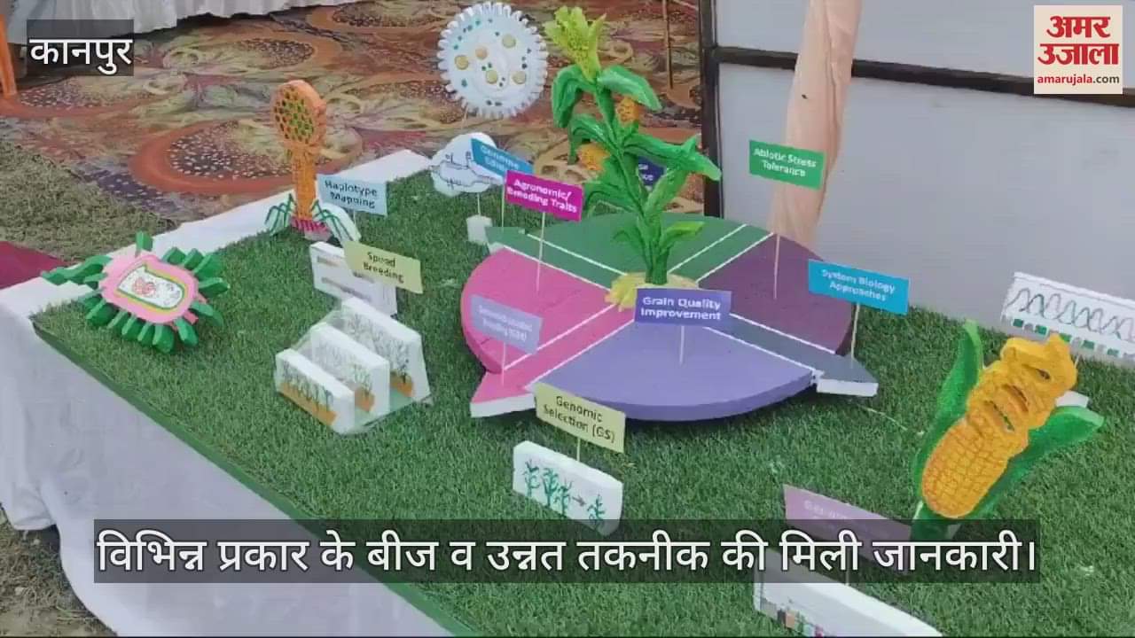 VIDEO : कानपुर में सीएसए में चल रहा है किसान मेला, विभिन्न प्रकार के बीजों और तकनीकों के बारे में दी जानकारी