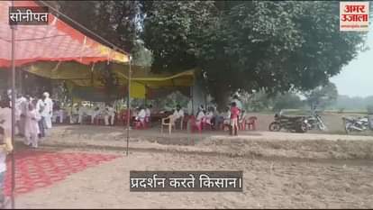 VIDEO : सोनीपत के कोहला में मुआवजे को लेकर किसानों का धरना जारी, समझाने पहुंचे प्रशासनिक अधिकारी