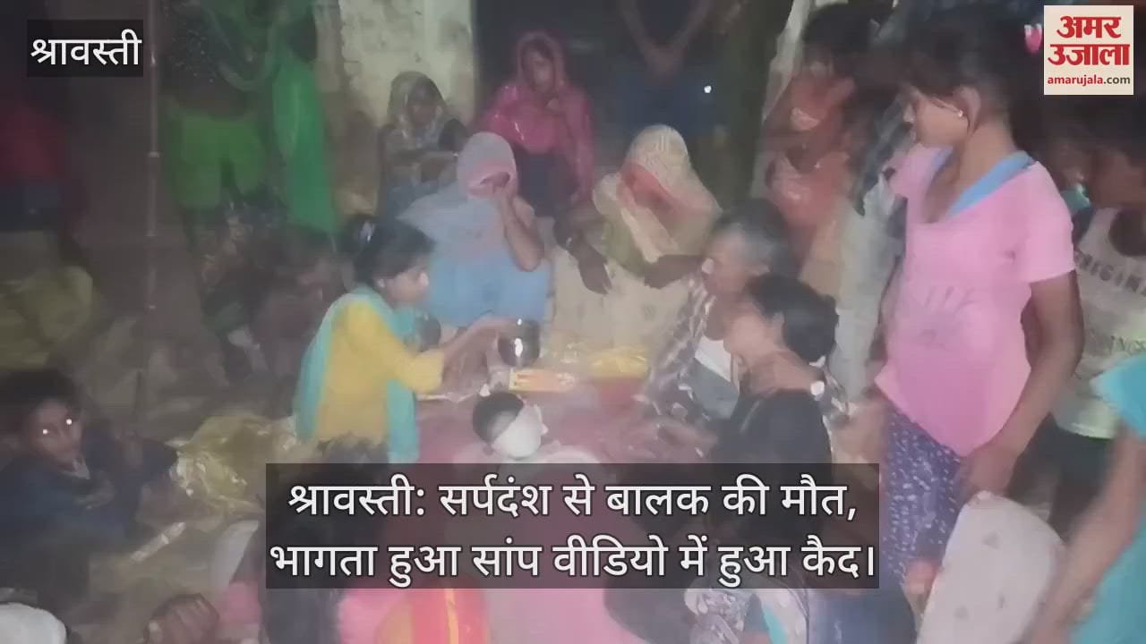 VIDEO : श्रावस्ती: सर्पदंश से बालक की मौत, भागता हुआ सांप वीडियो में हुआ कैद