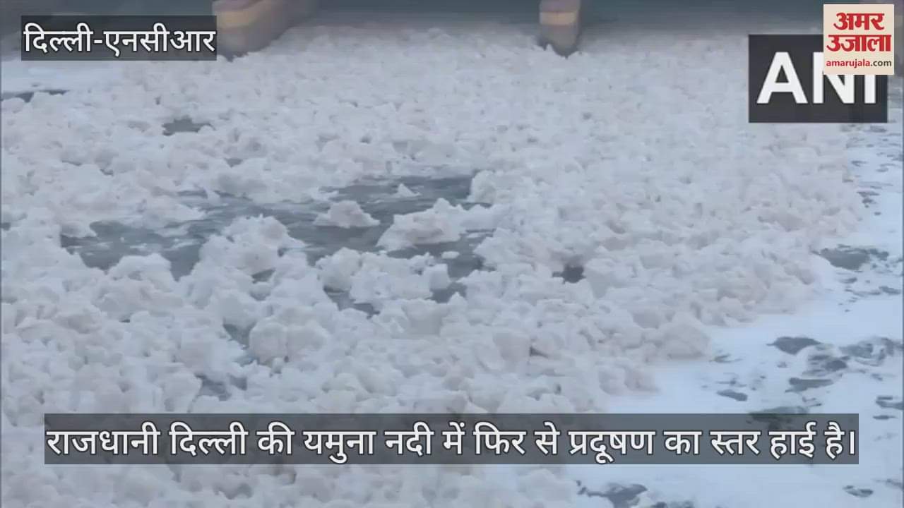 VIDEO : Toxic foam seen again in Delhi Yamuna river before Chhath watch video