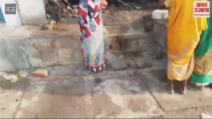 VIDEO : huge fire broke out in jewellery shop causing loss of lakhs created after seeing flames police arrived