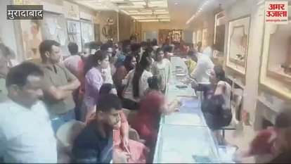 VIDEO : Moradabad market shined on Diwali, shopping continued till late night, markets were crowded with customers