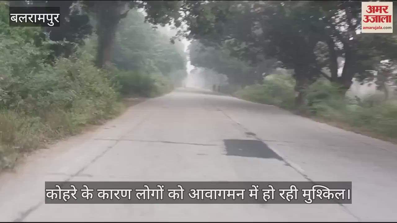 VIDEO : बलरामपुर में कोहरे ने धीमी की रफ्तार, पछुआ पवनों के कारण मौसम भी हुआ ठंडा