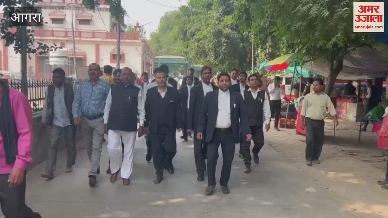 VIDEO : गाजियाबाद की घटना को लेकर आक्रोश, आगरा में अधिवक्ताओं ने किया प्रर्दशन...जमकर की नारेबाजी