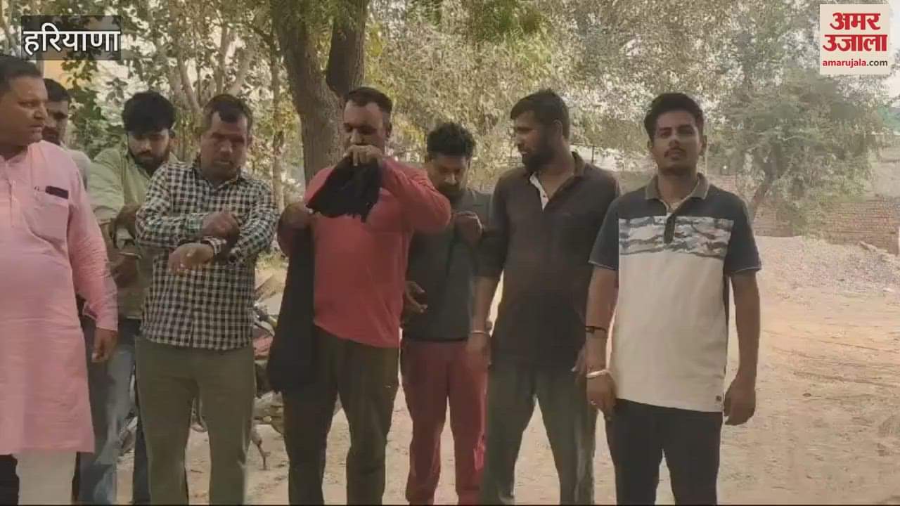 VIDEO : Temporary employees demonstrated at the pumping station for outstanding salaries in Charkhi Dadri