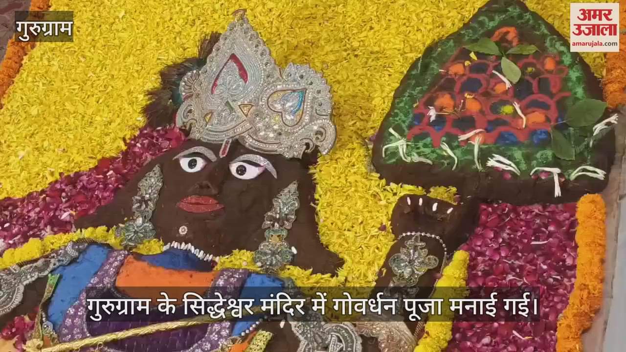 VIDEO : Govardhan Puja was performed at Siddheshwar Temple in Gurugram