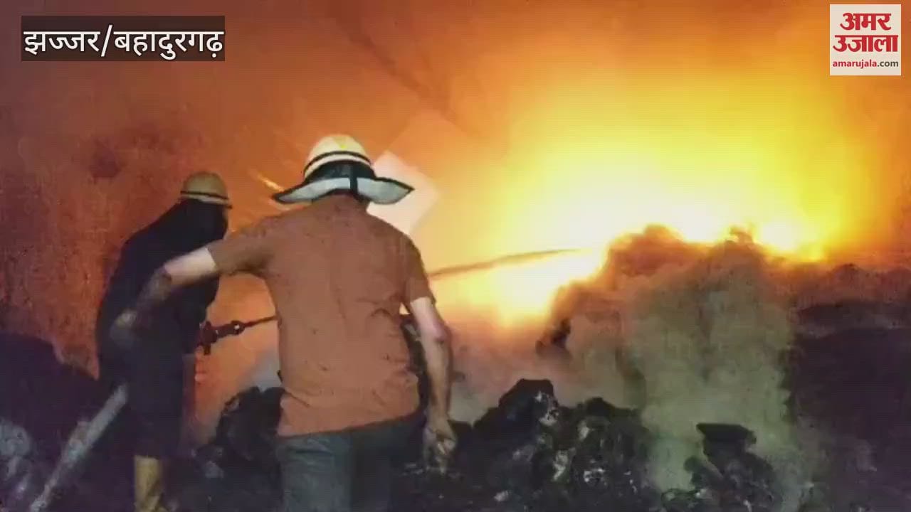 VIDEO : A massive fire broke out in the warehouse of two factories in the industrial area in Bahadurgarh