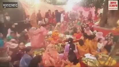 VIDEO : Chhath auspicious songs echoed from the ghat to house, offerings were made to rising sun