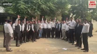 VIDEO : Advocates protested against Ghaziabad incident in Amroha