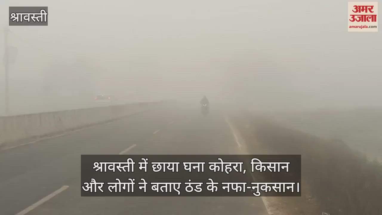 VIDEO : श्रावस्ती में छाया घना कोहरा, किसान और लोगों ने बताए ठंड के नफा-नुकसान