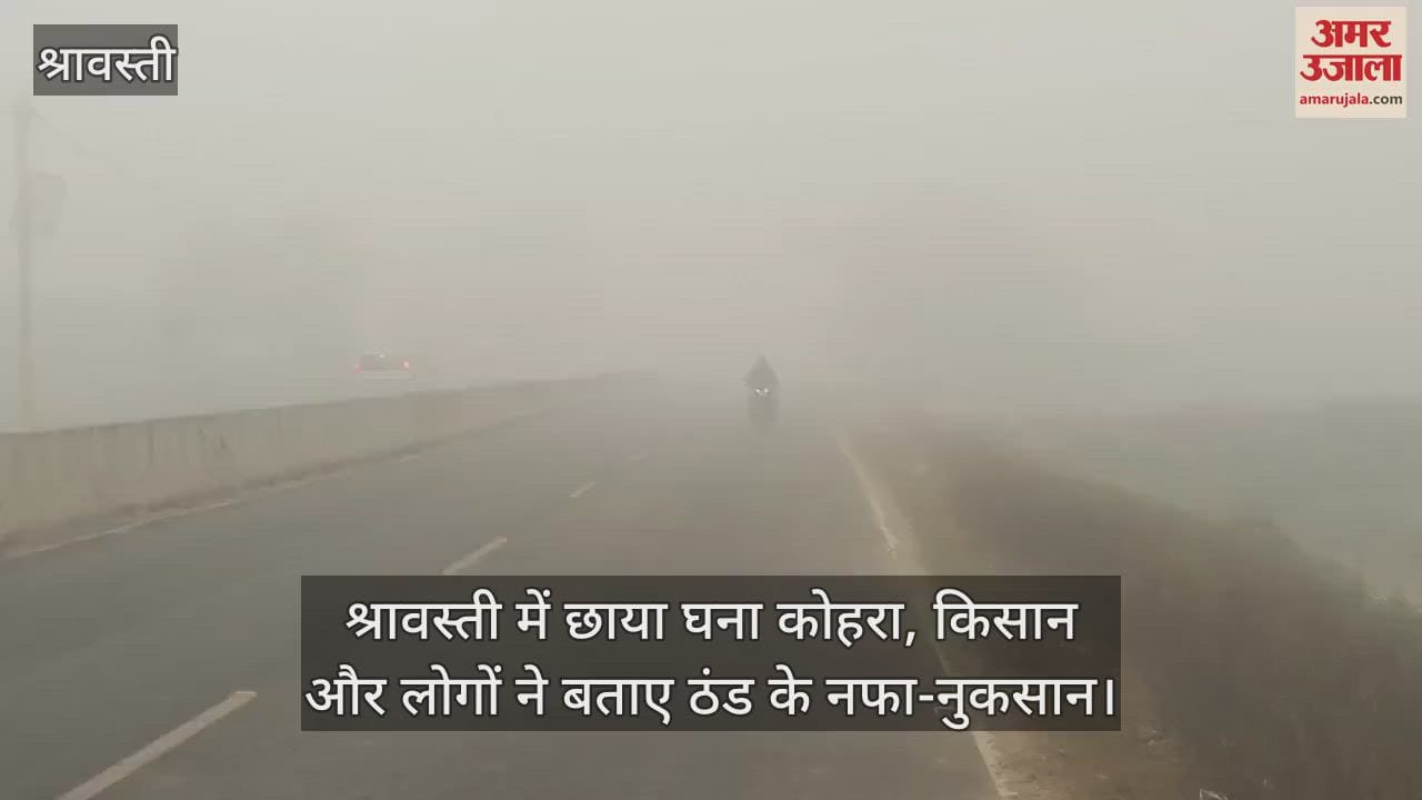 VIDEO : श्रावस्ती में छाया घना कोहरा, किसान और लोगों ने बताए ठंड के नफा-नुकसान