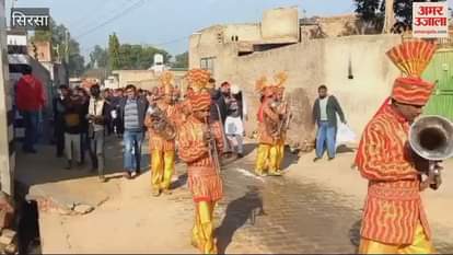VIDEO : Parikrama Yatra was taken out in the villages for the installation of the idol in Sirsa