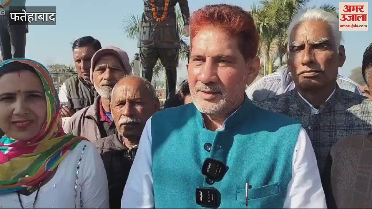 VIDEO : MP Subhash Barala unveiled the statue of Netaji in Tohana, Fatehabad