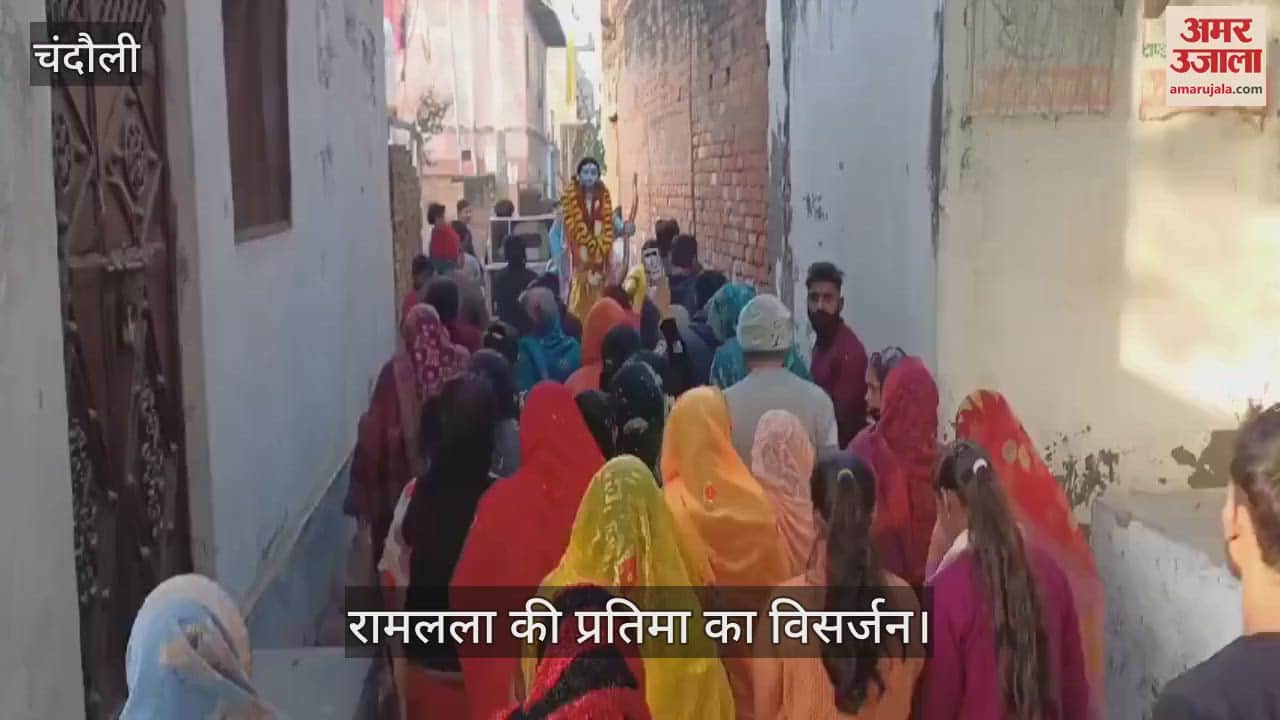 VIDEO : Ramlala idol immersed amidst cheers in Chandauli