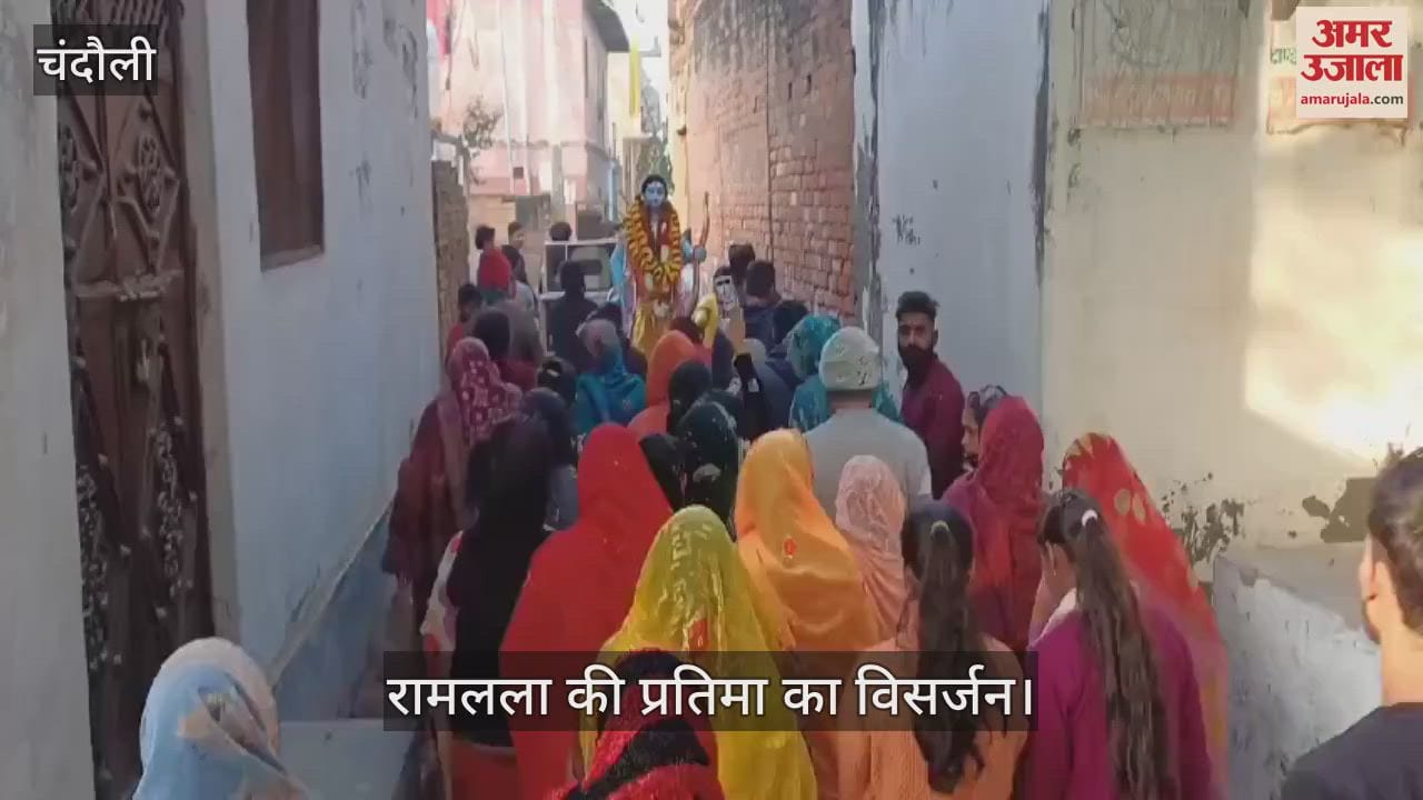 VIDEO : Ramlala idol immersed amidst cheers in Chandauli
