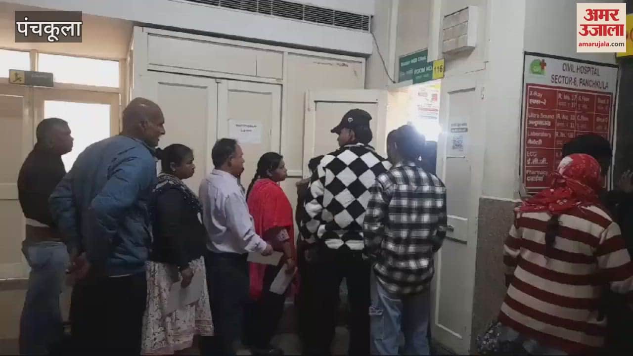 VIDEO : Long queues of patients at Panchkula Civil Hospital