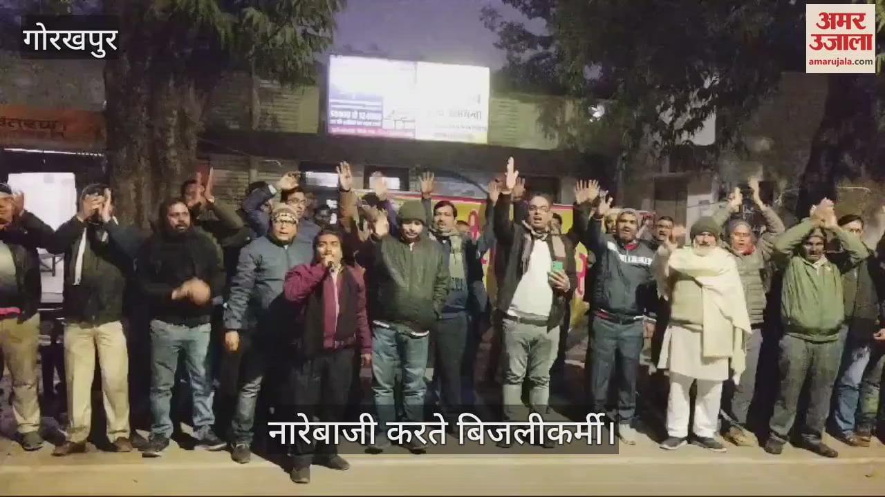 VIDEO : Electricians along with engineers protested and raised slogans