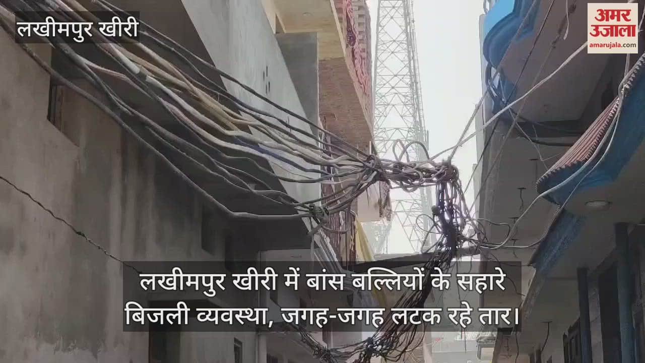 VIDEO : Electricity system in Lakhimpur Kheri with the help of bamboo poles