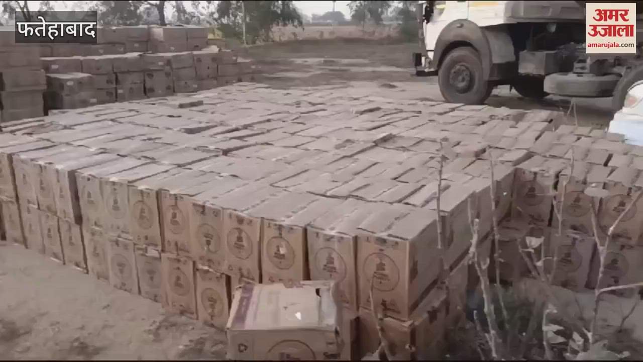 VIDEO : Fatehabad police caught 905 boxes of English liquor being carried in an oil tanker, a youth from Rajasthan arrested