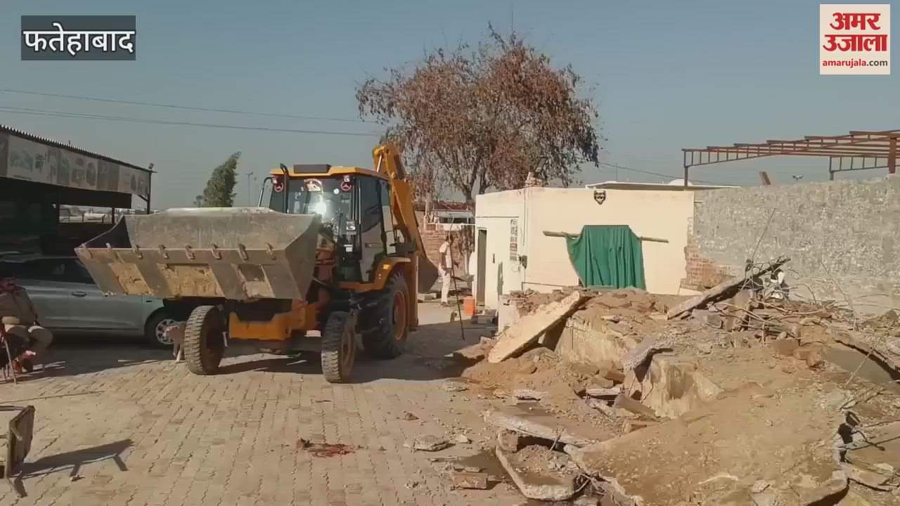 VIDEO : DTP department officials took action against illegal construction In Fatehabad