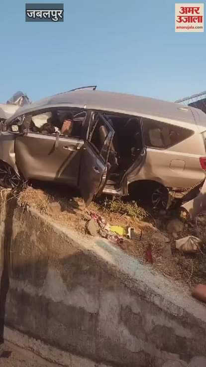 Road Accident Car collides with culvert in Jabalpur three people die another in critical condition