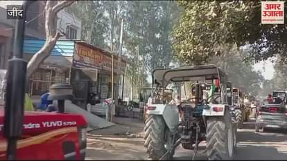 VIDEO : Farmers in Jind took out a tractor rally on Republic Day to demand their demands