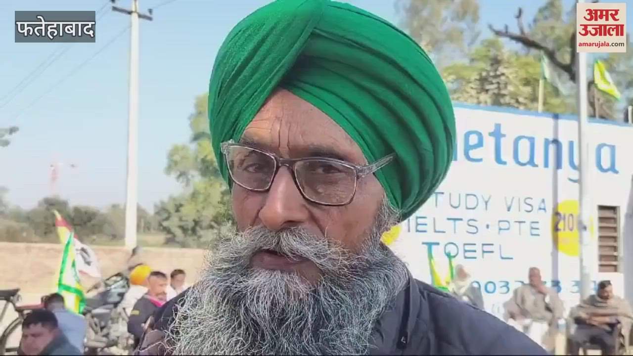 VIDEO : Farmers of Tohana in Fatehabad took out a tractor march in the city