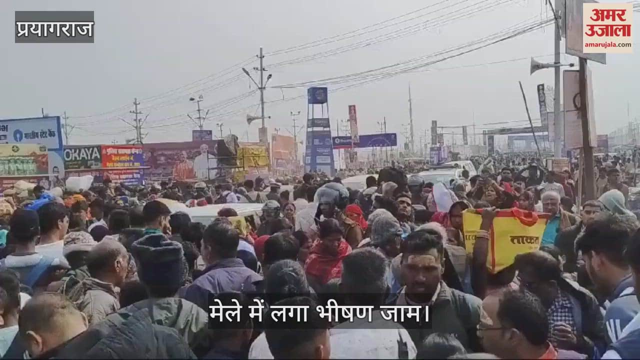 VIDEO : In Mahakumbh, there was jam from the fair to the city, people were troubled for hours.