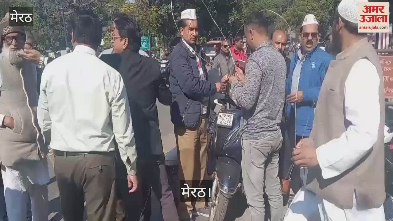 VIDEO : Safety wire installed on two-wheelers in Meerut to protect them from Chinese manjha