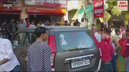 VIDEO : Conflict over eating food in hotel in mathura