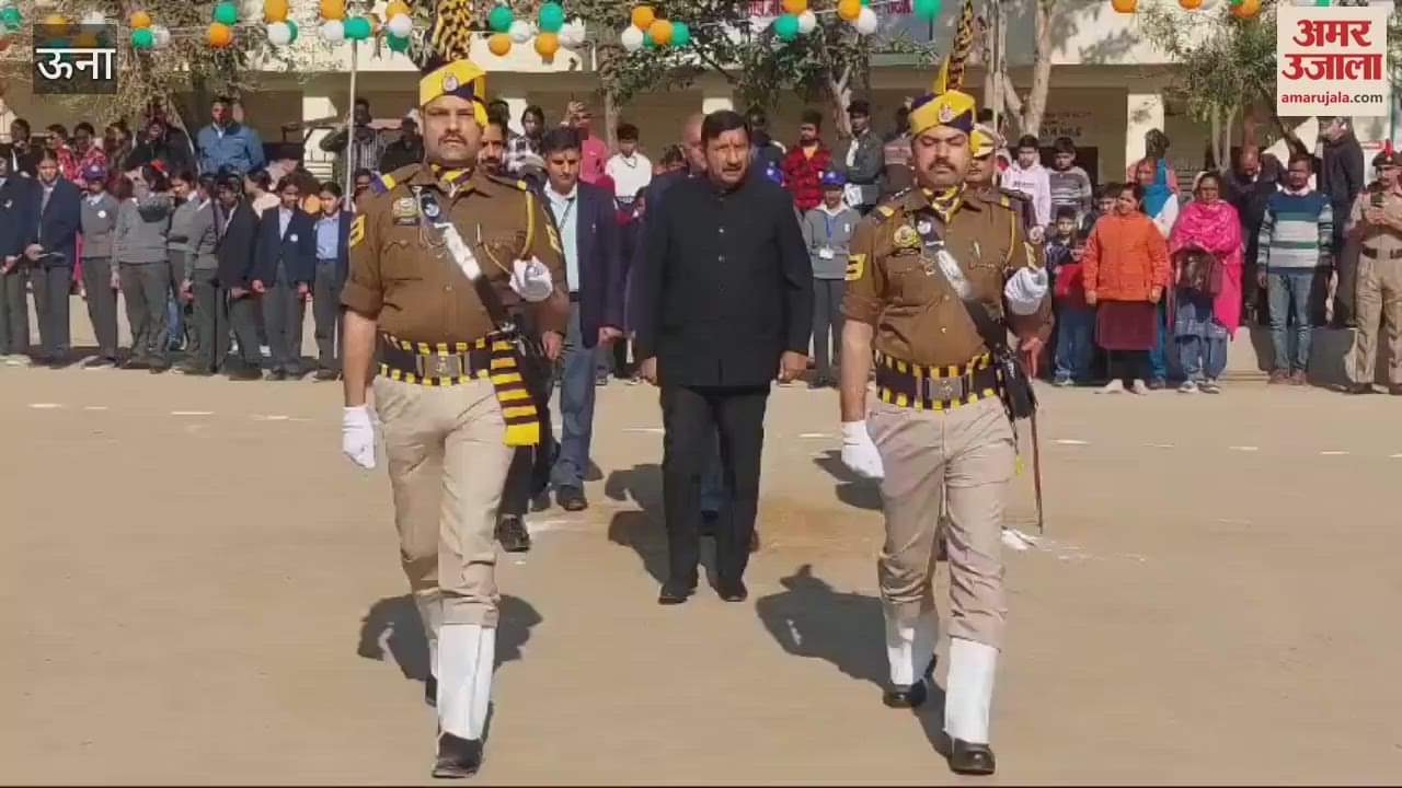 VIDEO : Una bloomed in spring colours on Republic Day Deputy CM Mukesh Agnihotri hoisted the national flag